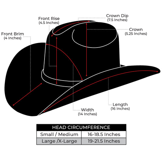 Buy Black Stallion Pinch Style Cowboy Hat