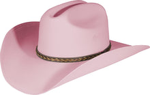 Load image into Gallery viewer, Pink cowgirl hat faced left.
