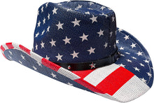 Load image into Gallery viewer, American Patriot Flag 4th of July United States Cowboy Hat

