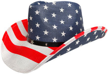 Load image into Gallery viewer, American Patriot Flag 4th of July United States Cowboy Hat
