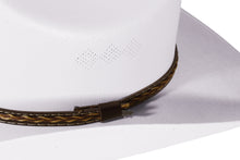 Load image into Gallery viewer, White Stallion Pinch Style Cowboy Hat
