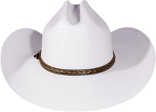 Load image into Gallery viewer, White Stallion Pinch Style Cowboy Hat
